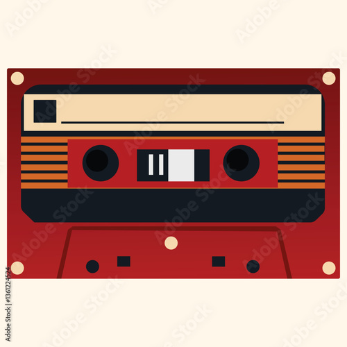 Vintage Retro Cassette Tape Collection. A collection of retro cassette tapes with unique designs, vibrant colors, and nostalgic details from past eras.