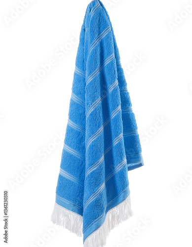 Blue striped beach towel