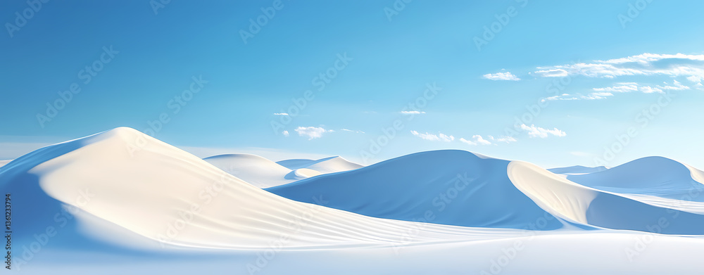 Fototapeta premium Serene White Sand Dunes Landscape