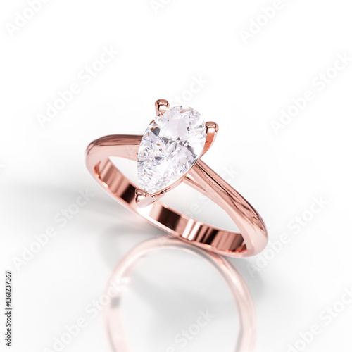 Timeless Beauty – Solitaire Ring with Pear Gem