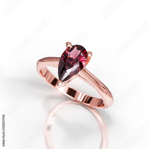Elegant Jewelry – Pear Solitaire Ring