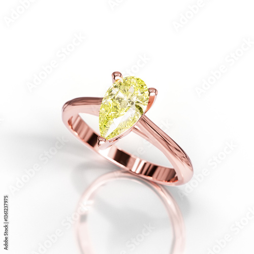 Classic Tear Drop Diamond Ring