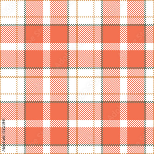 Modern Warm White Seamless Tartan Textile Design Variant 701