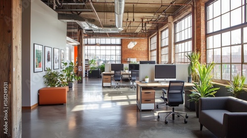 Modern Office with Sustainable Design Elements