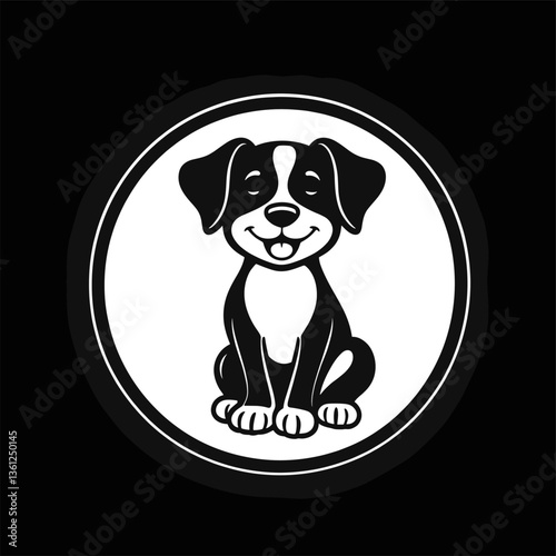 A smiling dog illustration that captures the essence of a loyal and loving pet