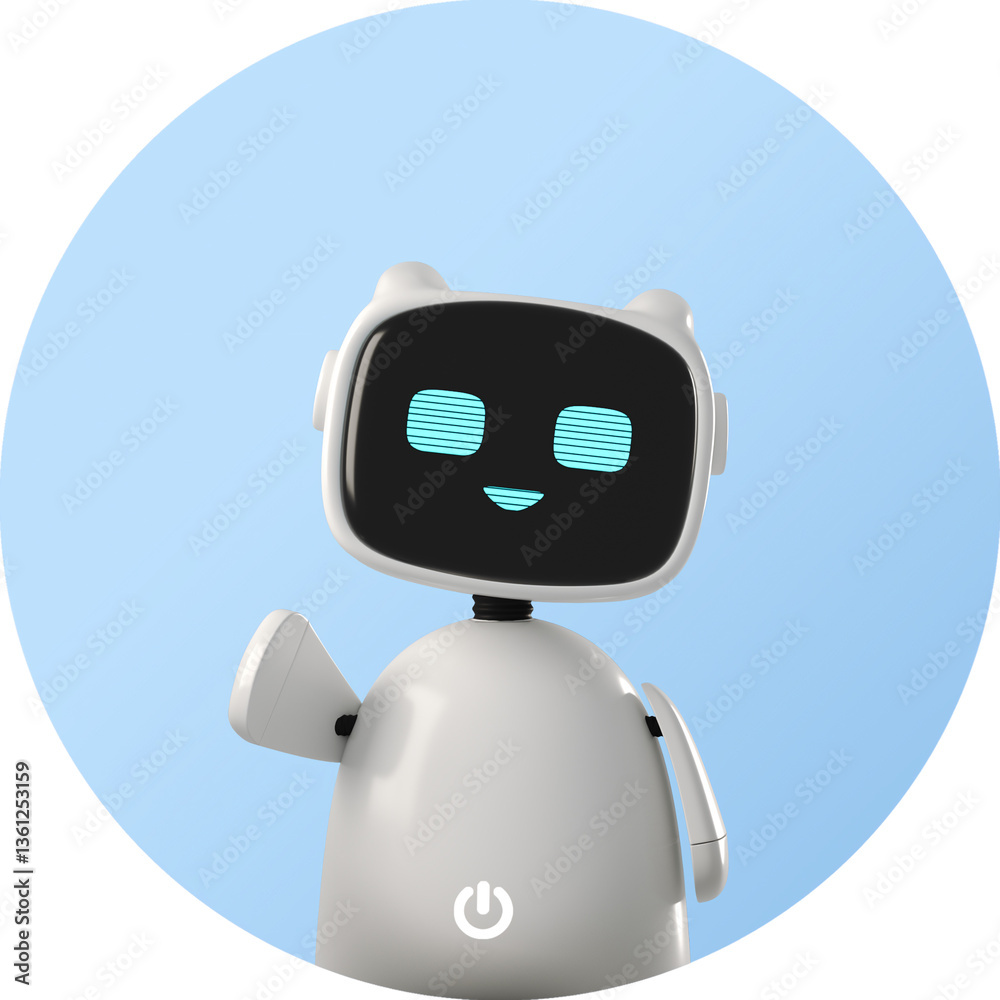 Obraz premium Robot waving its hand