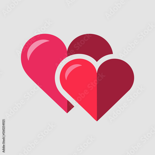 red heart vector illustration