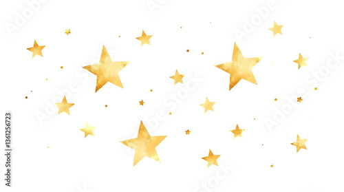 golden stars on a white background