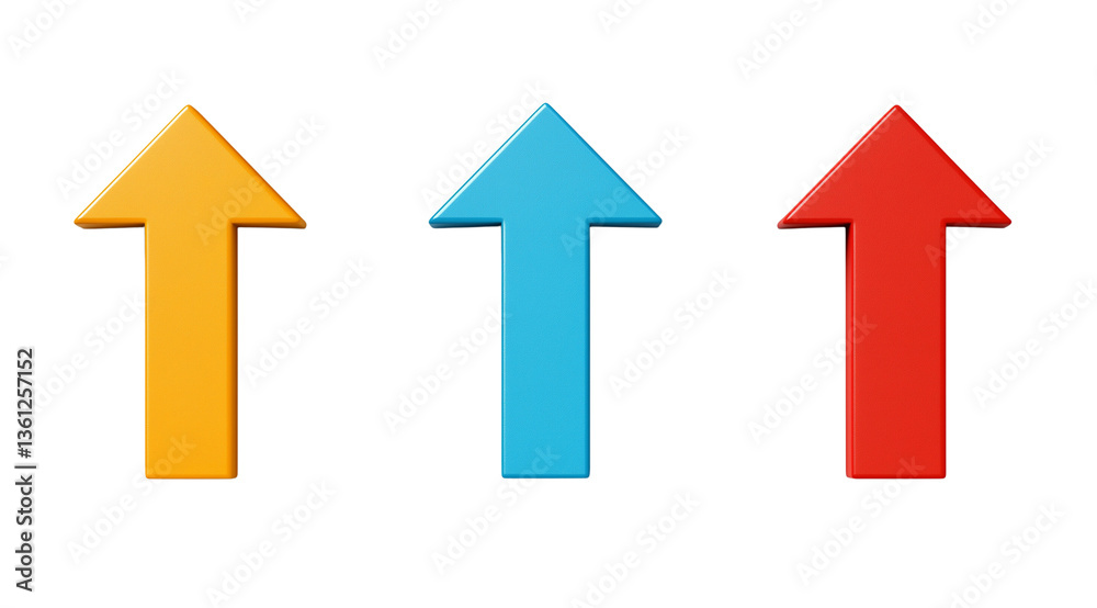 Brightly colored arrows symbolize progress and direction, perfect for decorating planners, notebooks, or craft projects, isolated on white, PNG Brightly colored arrows symbolize progress and direction, perfect for decorating planners, notebooks, or craft projects, isolated on white, PNG