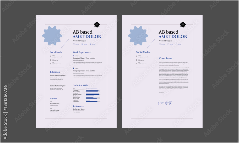 Clean Resume Layout, Minimalist resume cv template, Resume design template Clean Resume Layout, Minimalist resume cv template, Resume design template