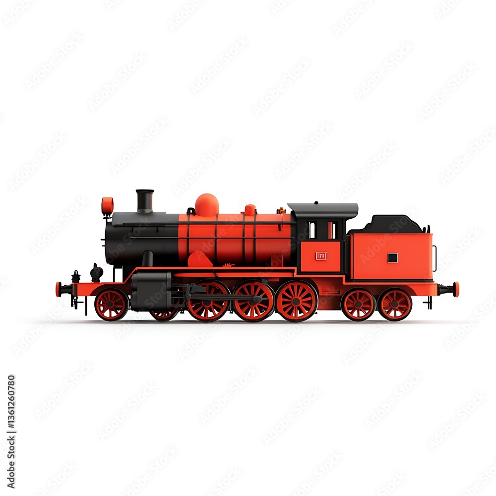 train 3D render train 3D render