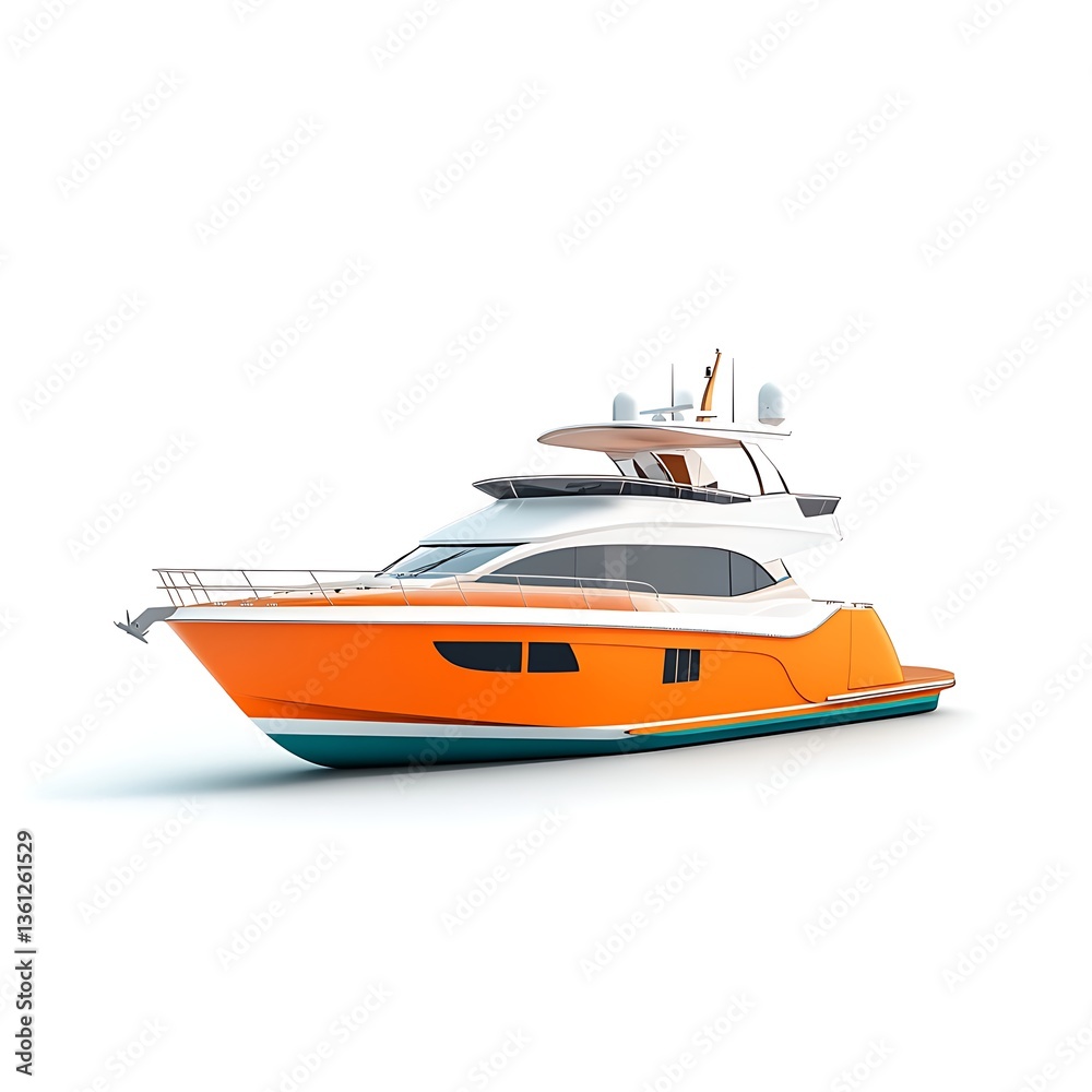 yacht 3D render yacht 3D render