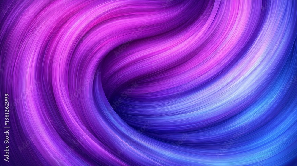 Obraz premium Abstract swirling vibrant purple and blue color vortex.