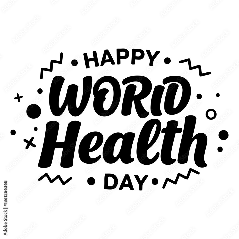 Fototapeta premium World Health Day graphic, marketing/education