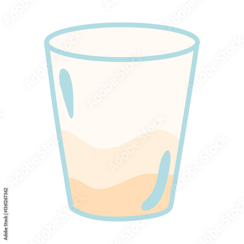  Milk glass illustration, A glass of milk