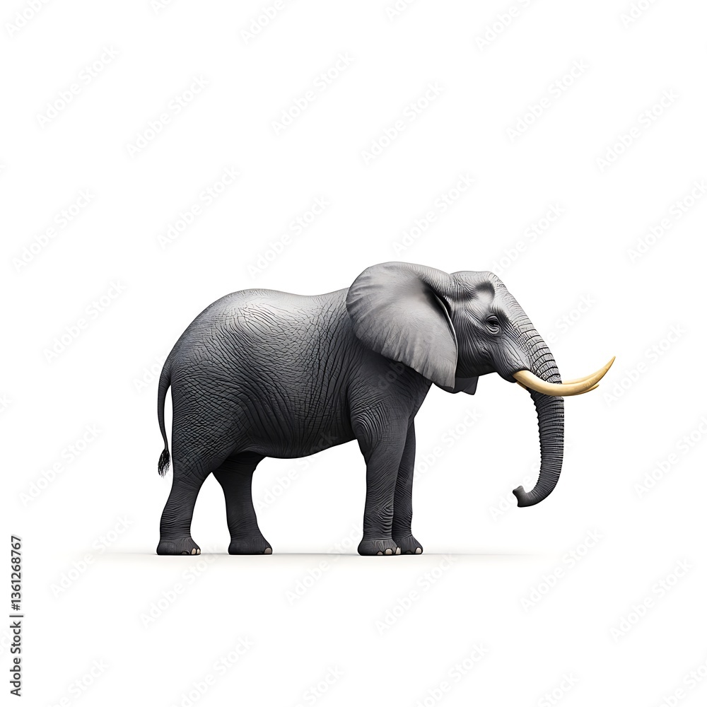 elephant 3D render elephant 3D render