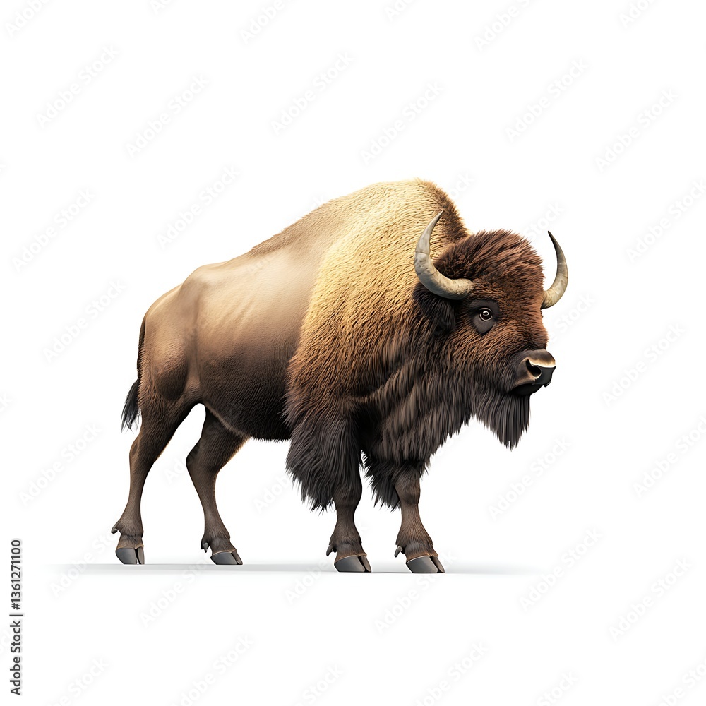 bison 3D render