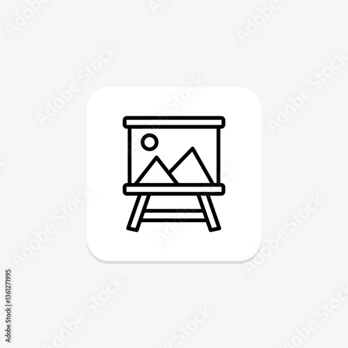 Canvas Stand, vector, pixel perfect, illustrator file