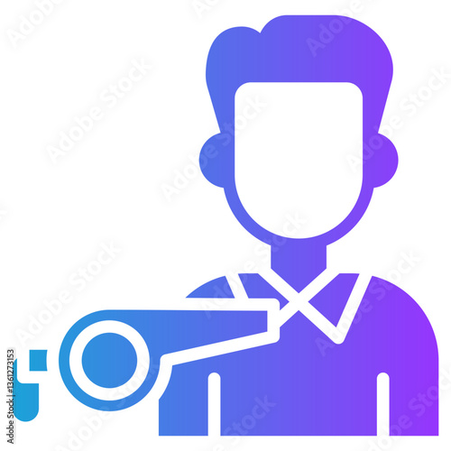 Trophy glyph gradient icon
