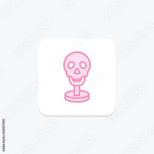 Skull Sculpture, vector, pixel perfect, illustrator file