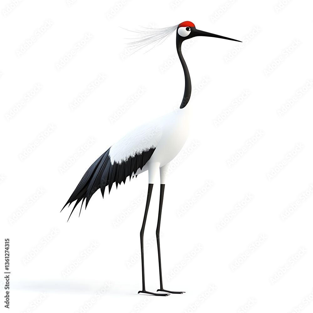 Fototapeta premium crane bird 3D render