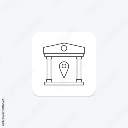 Museum Location, vector, pixel perfect, illustrator file