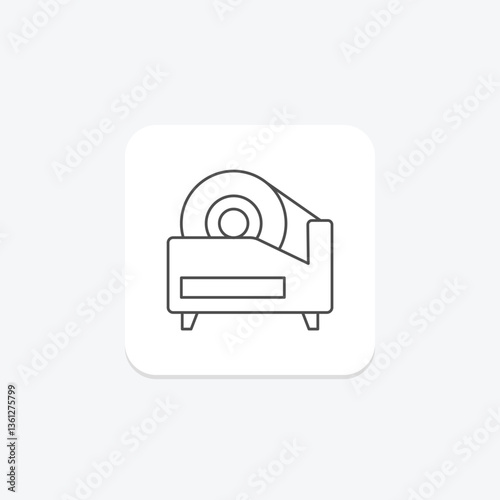 Tape Dispenser, vector, pixel perfect, illustrator file
