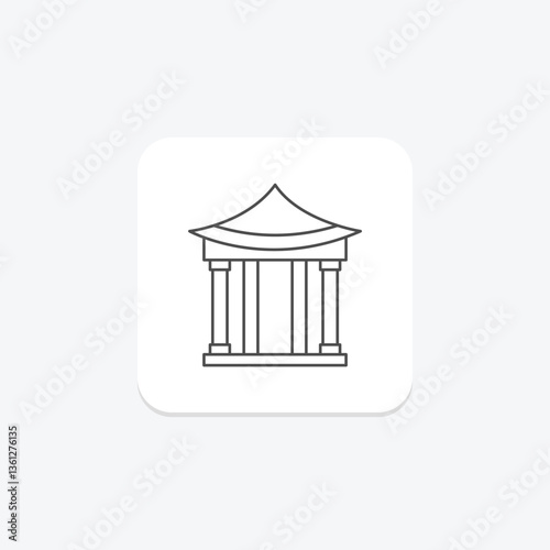 Themed Art Pavilion, vector, pixel perfect, illustrator file