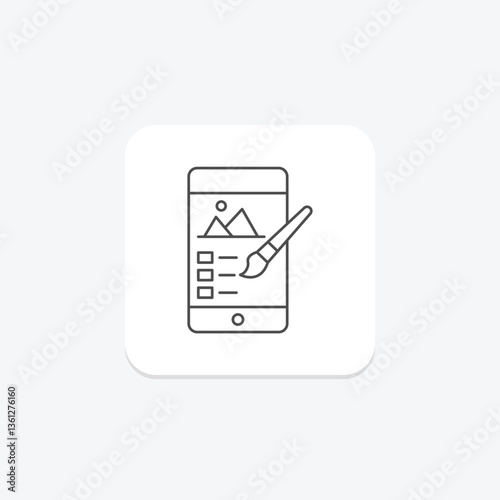 Mobile Painting, vector, pixel perfect, illustrator file