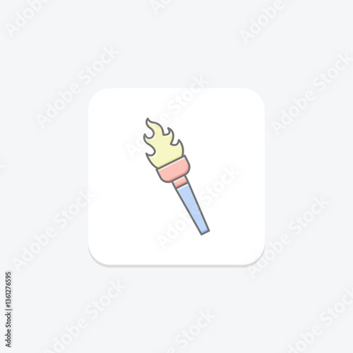 Medieval Torches, vector, pixel perfect, illustrator file