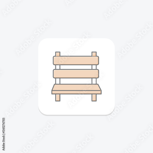 Gallery Bench, vector, pixel perfect, illustrator file
