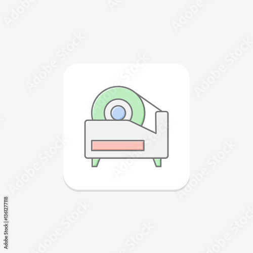 Tape Dispenser, vector, pixel perfect, illustrator file
