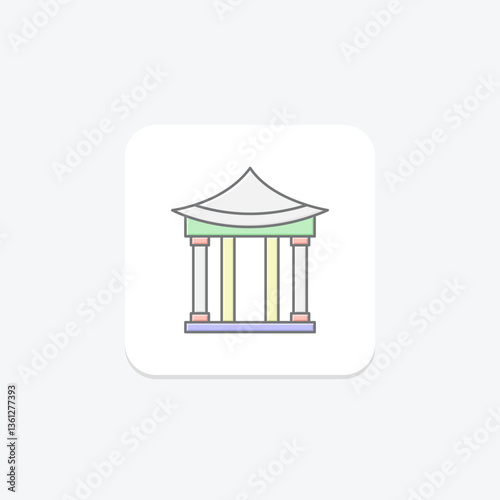 Themed Art Pavilion, vector, pixel perfect, illustrator file