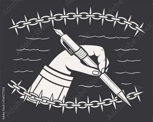 Vector art for World Press Freedom Day emphasizing the importance of free press.