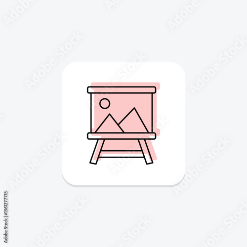 Canvas Stand, vector, pixel perfect, illustrator file