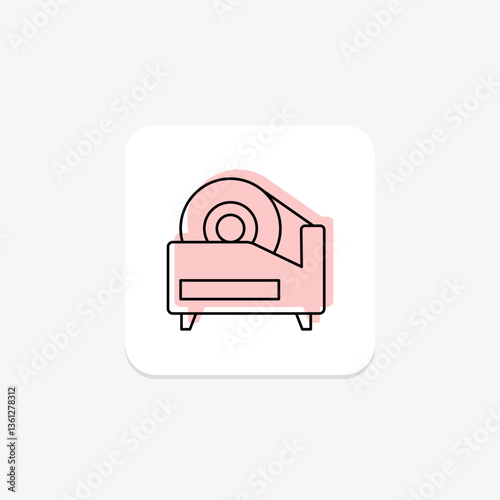 Tape Dispenser, vector, pixel perfect, illustrator file