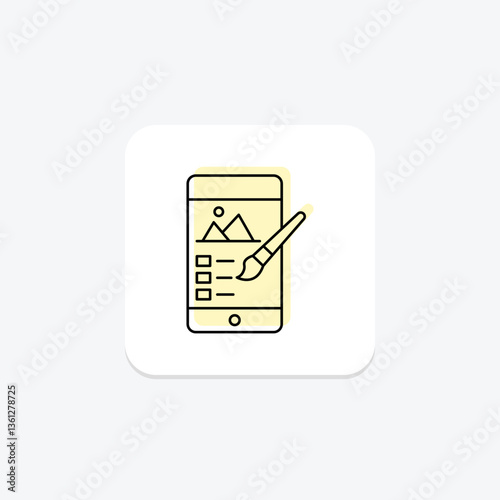 Mobile Painting, vector, pixel perfect, illustrator file