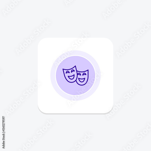 Theatre Mask, vector, pixel perfect, illustrator file