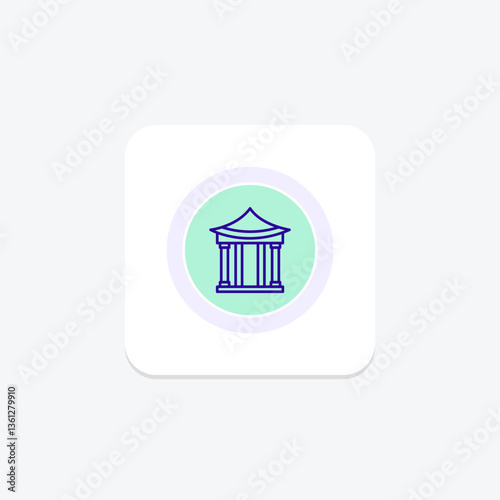 Themed Art Pavilion, vector, pixel perfect, illustrator file