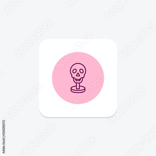 Skull Sculpture, vector, pixel perfect, illustrator file