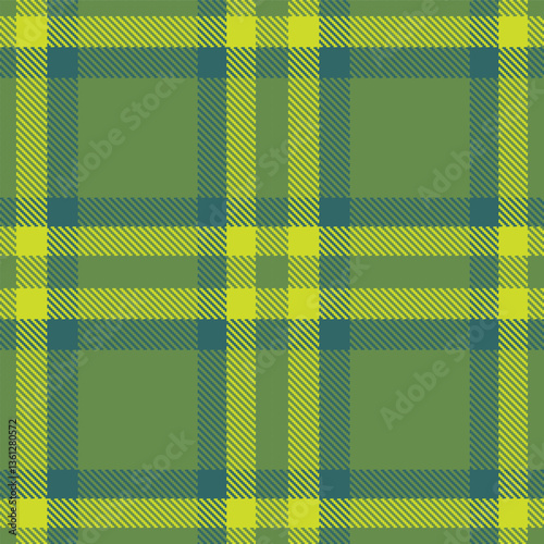 Pale Drab Green and Smoky Sickly Yellow Seamless Tartan Textile Design