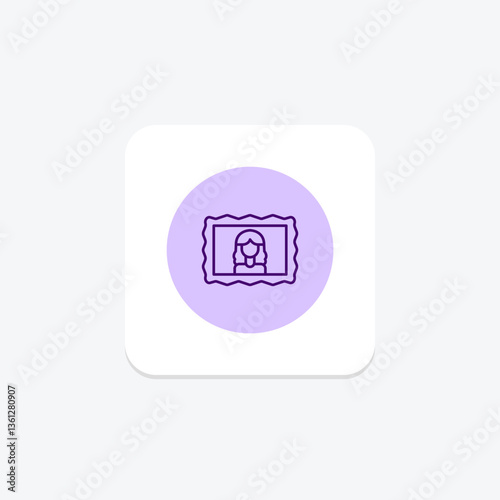 Portrait Frame, vector, pixel perfect, illustrator file