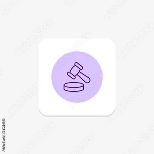 Auction Hammer, vector, pixel perfect, illustrator file