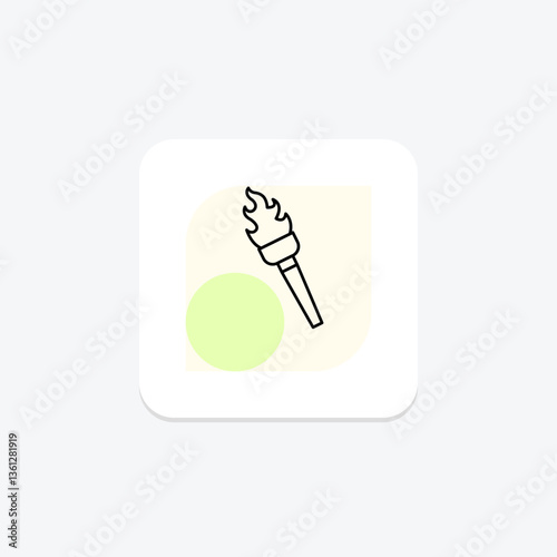 Medieval Torches, vector, pixel perfect, illustrator file