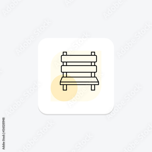 Gallery Bench, vector, pixel perfect, illustrator file