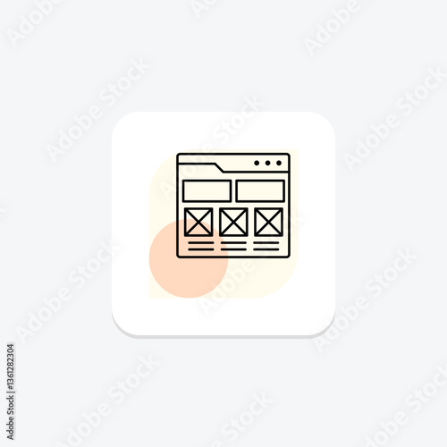 Wireframe Mockup, vector, pixel perfect, illustrator file