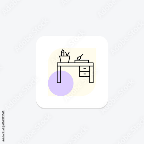 Paint Table, vector, pixel perfect, illustrator file