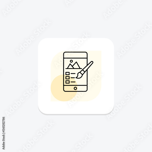 Mobile Painting, vector, pixel perfect, illustrator file