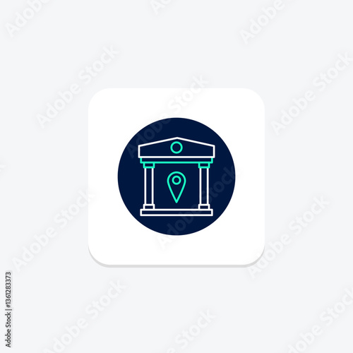Museum Location, vector, pixel perfect, illustrator file