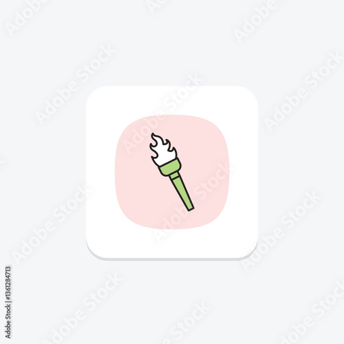 Medieval Torches, vector, pixel perfect, illustrator file
